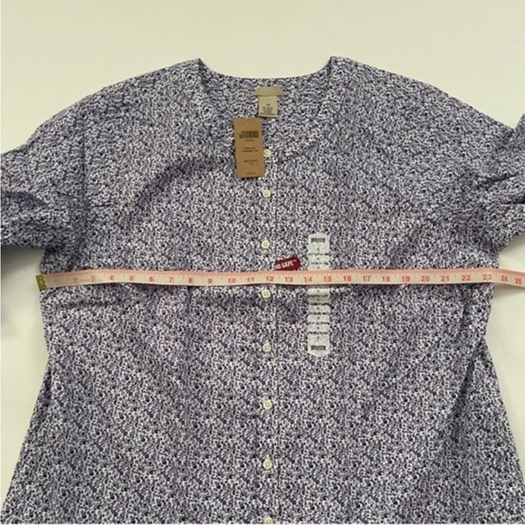 New Duluth Wrinkle Fighter Tunic Shirt Purple Floral - Picture 4 of 5